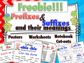 Preview of Prefixes and Suffixes Freebie
