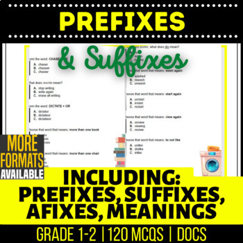Preview of Prefixes and Suffixes Google Docs Worksheets | Forming Affixes Grade K 1 2
