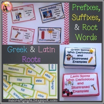 Preview of Prefixes and Suffixes, Greek and Latin Roots - Bundle