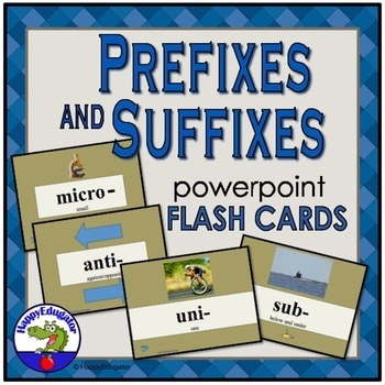 Preview of Prefixes and Suffixes Greek and Latin Roots PowerPoint with Easel Assessment