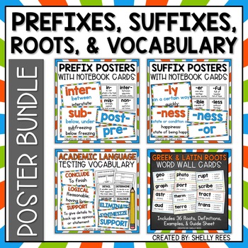 Preview of Prefixes and Suffixes, Greek and Latin Roots, and Academic Vocabulary Bundle
