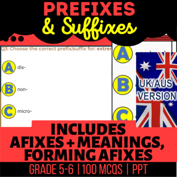 Preview of Prefixes and Suffixes Interactive Review Forming Affixes Meanings UK/AUS English