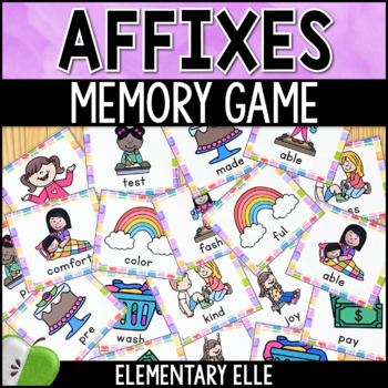 Prefixes and Suffixes Memory Game | Literacy Center Task Cards | TPT
