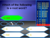 Prefixes and Suffixes Millionaire Game