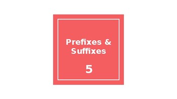 Preview of Prefixes and Suffixes Multiple Choice Questions PowerPoint 5 (Grade 1-2)