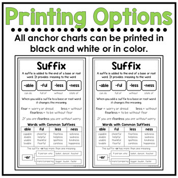 22+ Prefix And Suffix Anchor Chart