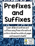 Prefixes and Suffixes - Posters, Interactive Notebook Page