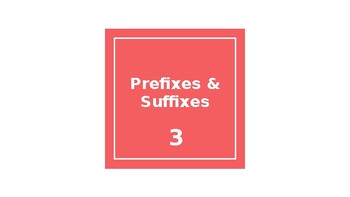Preview of Prefixes and Suffixes Powerpoints Multiple Choice Powerpoint 3 (Grade 5-6)