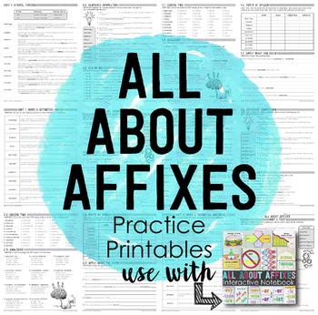 Preview of Prefixes and Suffixes Practice Printables