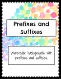 Prefixes and Suffixes Printable Half Page Posters