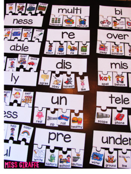 Preview of Prefixes and Suffixes Puzzles (Fun Grammar Activities!)