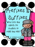 Prefixes and Suffixes (Word Lists and Games for 23 Affixes!)