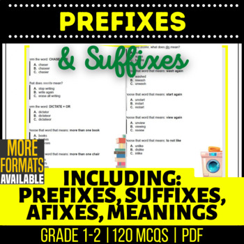 Preview of Prefixes and Suffixes Worksheets | Forming Affixes | K 1st 2nd Grade Grammar