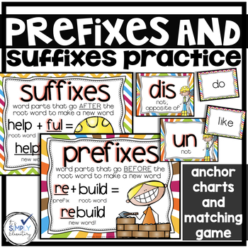 Preview of Prefixes and Suffixes word building and anchor charts