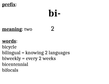 Preview of Prefixes and Suffixes workbook / packet
