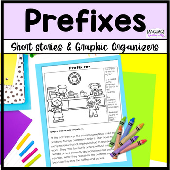 Preview of Prefixes in Short Stories with Graphic Organizers for Speech Therapy