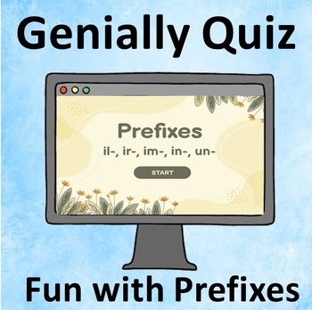 Preview of Prefixes ir-, il-, in-, im-, un-. Interactive quiz
