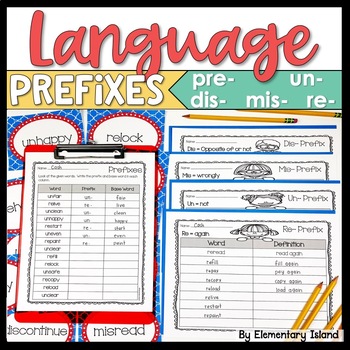 Preview of Prefixes re, un, pre, mis, dis Worksheets - Prefix re & un Activities Worksheets