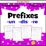 Prefixes: un- dis- re- / Grades 2-3 practice & review / Go