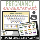 Pregnancy Announcement Google Slides Riddles & Activities