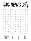 Pregnancy Announcement Word Search