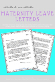 Maternity Leave Letter Pack (editable)
