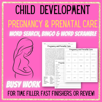 Preview of 3 Pregnancy and Prenatal Care Activities Child Development FACS w/ answer key