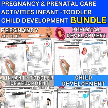 Preview of Pregnancy and Prenatal Care Activities Infant -Toddler Child Development BUNDLE