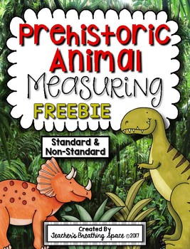Preview of Prehistoric Animals Measuring Book FREEBIE  |  Measuring Dinosaurs & MORE!