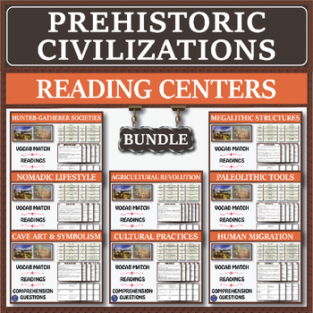 Preview of Prehistoric Civilizations Series: Reading Centers Bundle