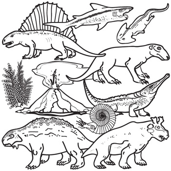 Prehistoric Clip Art - Permian by The Painted Crow | TpT