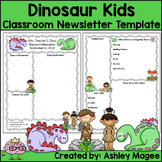 Prehistoric Dinosaur Kids Editable Classroom Newsletter Template