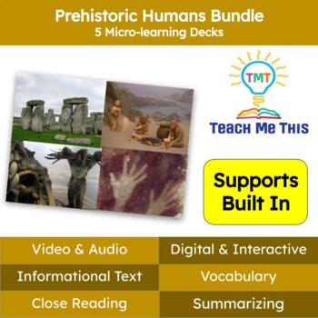 Preview of Prehistoric Humans Informational Text Reading Passages and Activities Bundle