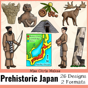 Preview of Prehistoric Japan Jōmon Period Clip Art  for Commercial and Personal Use