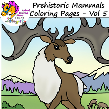 Preview of Prehistoric Mammals - Fact Pages with Coloring Sheets (Biology) - Vol 5