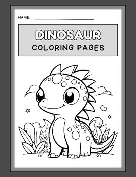 Preview of Prehistoric Pals: Adorable Dinosaur Coloring Pages to Spark Creativity