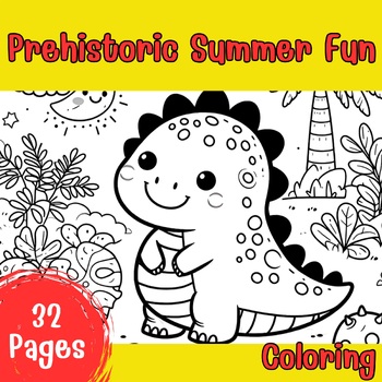 Preview of Prehistoric Summer Fun(CR0014)Coloring Book,Pages,Dinosaurs,Summer,For Kids