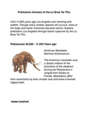 Prehistoric animals of the La Brea Tar Pits