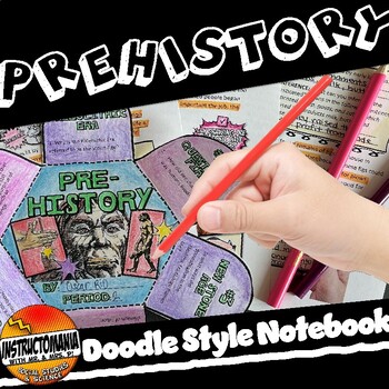 Preview of Prehistory Paleolithic, Neolithic Interactive Notebook Reading Activity Workbook