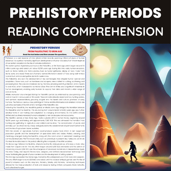 Preview of Prehistory Periods Reading for Paleolithic Mesolithic Neolithic Bronze Iron Age