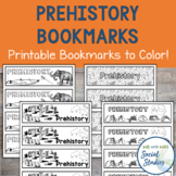 Prehistory Printable Bookmarks | Coloring Bookmarks