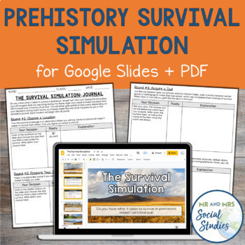 Preview of Prehistory Simulation | Early Humans Survival Simulation Activity