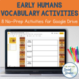 Prehistory Vocabulary Activities for Google Drive | Early 