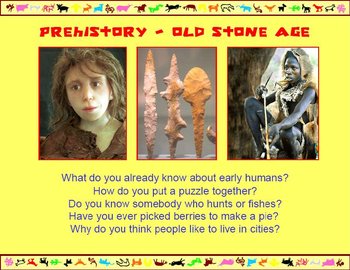 Preview of Prehistory Vocabulary Worksheets and Flashcards