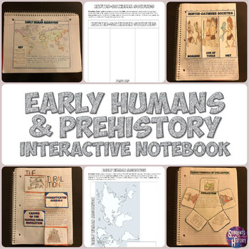 Preview of Prehistory and Early Humans Interactive Notebook