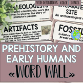 Prehistory and Early Humans Word Wall
