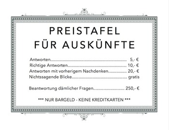 Preview of Preistafel für Auskünfte