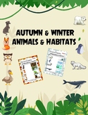 Prek-1st Grade Fall & Winter Animals Habitat & Coloring Bu