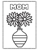 Preview of Prek First Mother's Day Card (English/Spanish) Tracing Letters & Coloring book