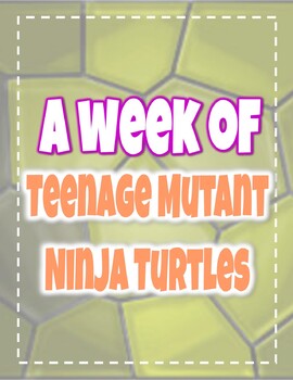 Preview of Prek/Kinder A week of TMNT (Totally RAD)